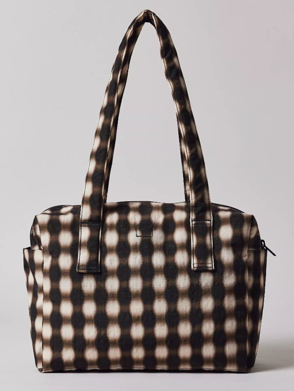 NWT Baggu Everyday Cloud Bag - Blurred Gingham Brown - Picture 8 of 8